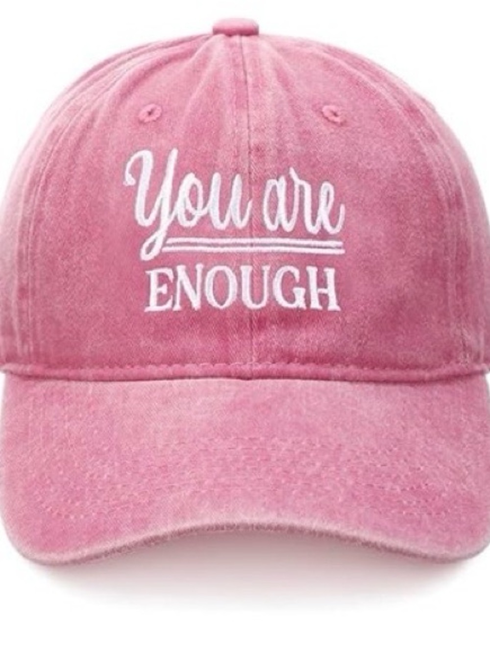Pink Embroidered Baseball Cap - Picture 3 of 6